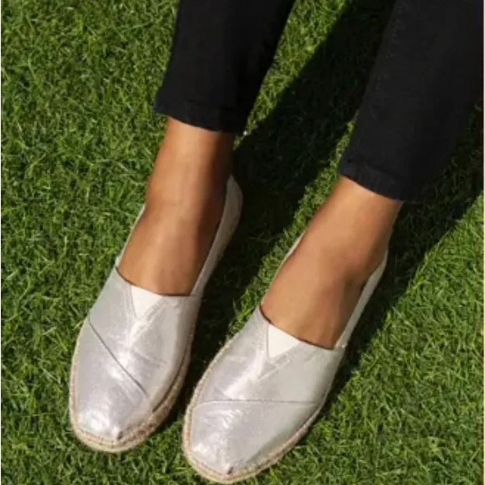 NIB TOMS Spanish Villa Sparkle Woven/Rope - Picture 2 of 7